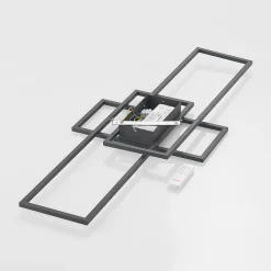 Lindby LED-taklampe Caitlin, antrasitt, metall, 105 cm Best