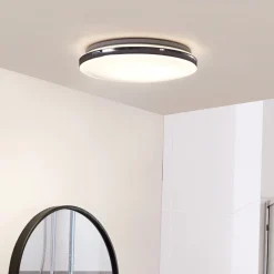 Lindby LED-taklampe Comora, Ø 35 cm, hvit, IP44, 3000K Discount