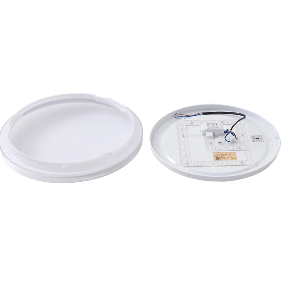 Lindby LED-taklampe Comora, Ø 35 cm, hvit, IP44, 3000K Discount