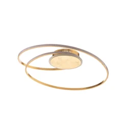 Lindby LED-taklampe Dorle, Ø 60 cm, gull, aluminium Outlet