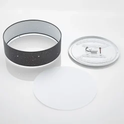 Lindby LED-taklampe Ellamina, Ø 40 cm, mørkegrå, tekstil Online