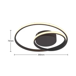 Lindby LED-taklampe Emisua, svart, CCT, dimbar Online