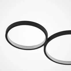 Lindby LED-taklampe Evengeline, svart, aluminium, 88 cm Discount