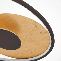 Lindby LED-taklampe Feival, 61 cm, rust/gull, dimbar New