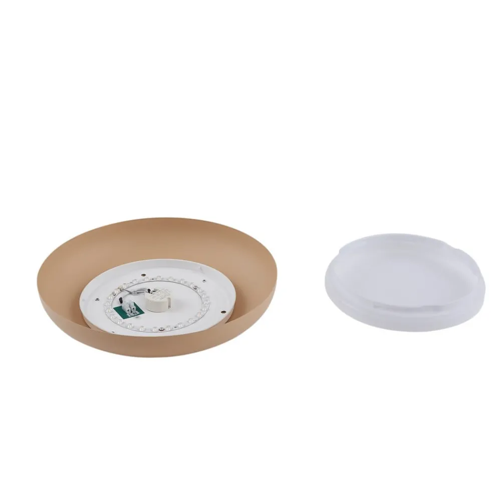 Lindby LED-taklampe Florie, beige, metall, Ø 40 cm New