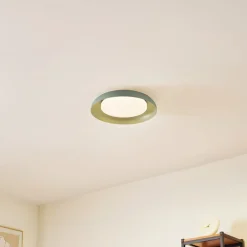 Lindby LED-taklampe Florie, grønn, metall, Ø 40 cm Outlet