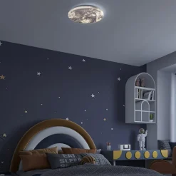 Lindby LED-taklampe Gaios Ø 38 cm, blå, CCT, dimbar| Design- Og Hotellbelysning|Led-Innendørs