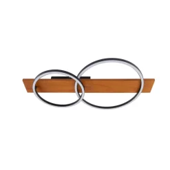 Lindby LED-taklampe Galad, svart, tre, 2 lyskilder, 75 cm| Led-Innendørs