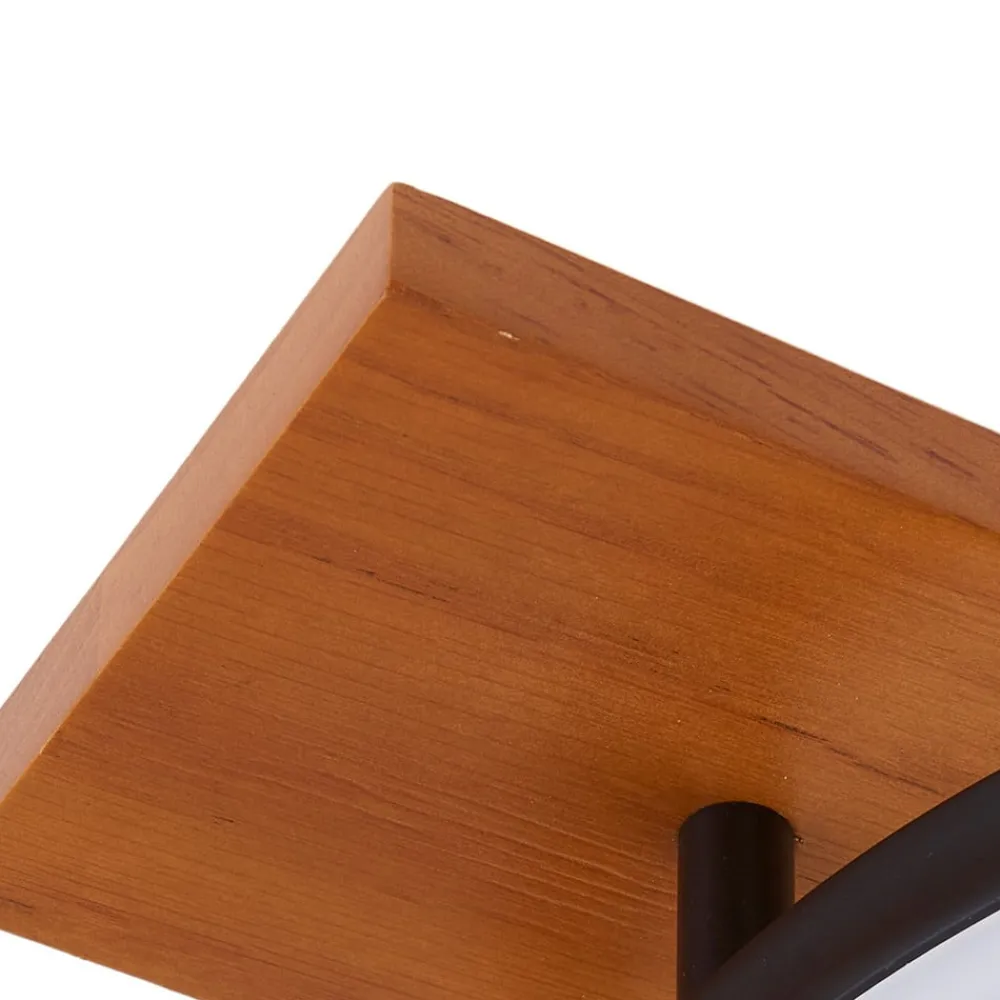 Lindby LED-taklampe Galad, svart, tre, 2 lyskilder, 75 cm| Led-Innendørs