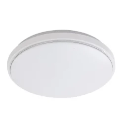 Lindby LED-taklampe Glamo, Ø 39 cm, krom, hvit, IP44| Led-Innendørs