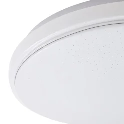 Lindby LED-taklampe Glamo, Ø 39 cm, krom, hvit, IP44| Led-Innendørs