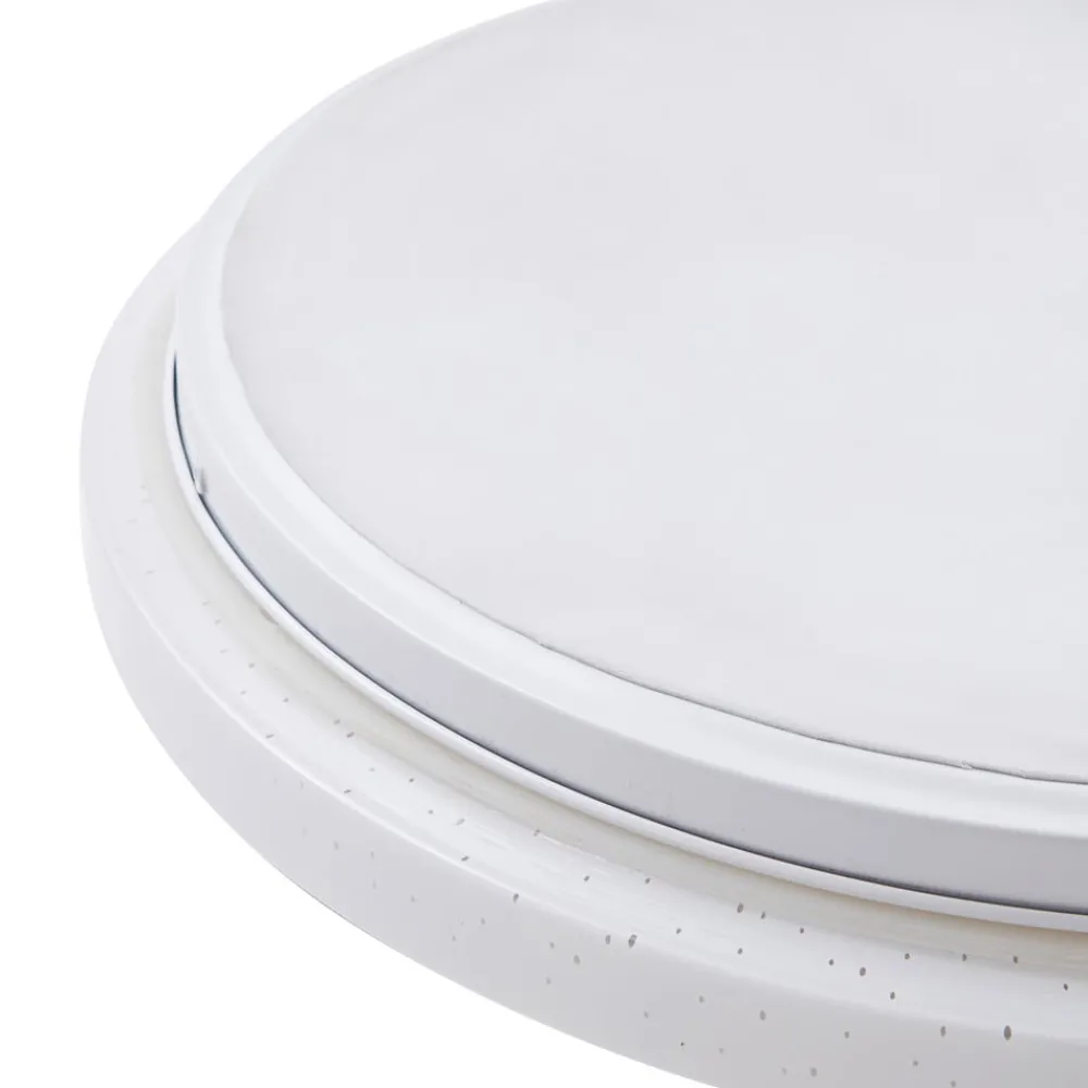 Lindby LED-taklampe Glamo, Ø 39 cm, krom, hvit, IP44| Led-Innendørs