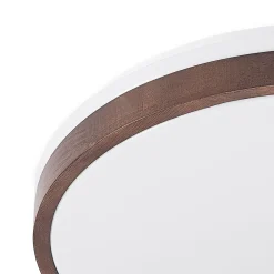 Lindby LED-taklampe Hudsona, Ø 49 cm, tre, brun| Design- Og Hotellbelysning