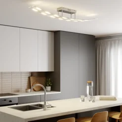 Lindby LED-taklampe Jarda, glass, 134 cm lang, dimbar| Kontorbelysning|Led-Innendørs