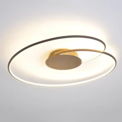 Lindby LED-taklampe Joline, Ø 74 cm, rustbrun, metall Outlet