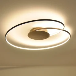 Lindby LED-taklampe Joline, Ø 74 cm, rustbrun, metall Outlet