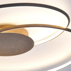 Lindby LED-taklampe Joline, Ø 74 cm, rustbrun, metall Outlet