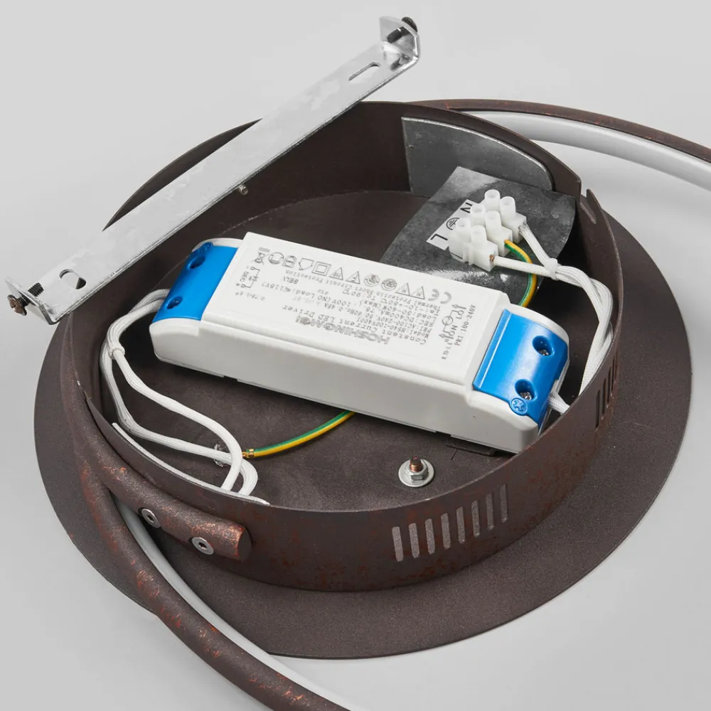 Lindby LED-taklampe Joline, Ø 74 cm, rustbrun, metall Outlet