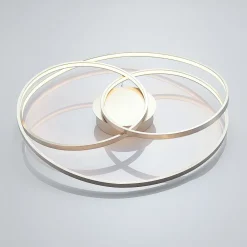 Lindby LED-taklampe Joline, Ø 60 cm, nikkelfarget, metall Online