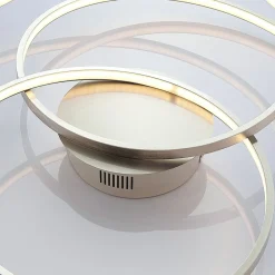 Lindby LED-taklampe Joline, Ø 60 cm, nikkelfarget, metall Online