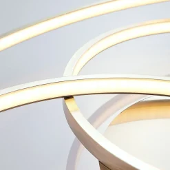 Lindby LED-taklampe Joline, Ø 60 cm, nikkelfarget, metall Online