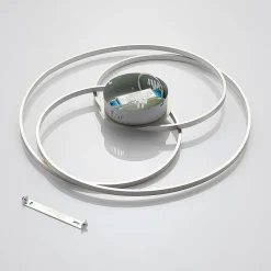 Lindby LED-taklampe Joline, Ø 60 cm, nikkelfarget, metall Online