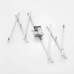 Lindby LED-taklampe Kerem, 345 cm, nikkelfarget, metall| Led-Innendørs