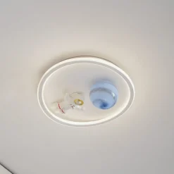 Lindby LED-taklampe Kosmo, 40 cm, hvit, metall, jord New