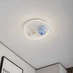 Lindby LED-taklampe Kosmo, 40 cm, hvit, metall, jord New