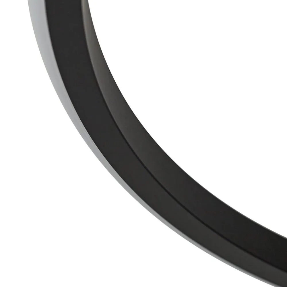 Lindby LED-taklampe Kyron, svart, aluminium, dimbar, Ø45cm Sale