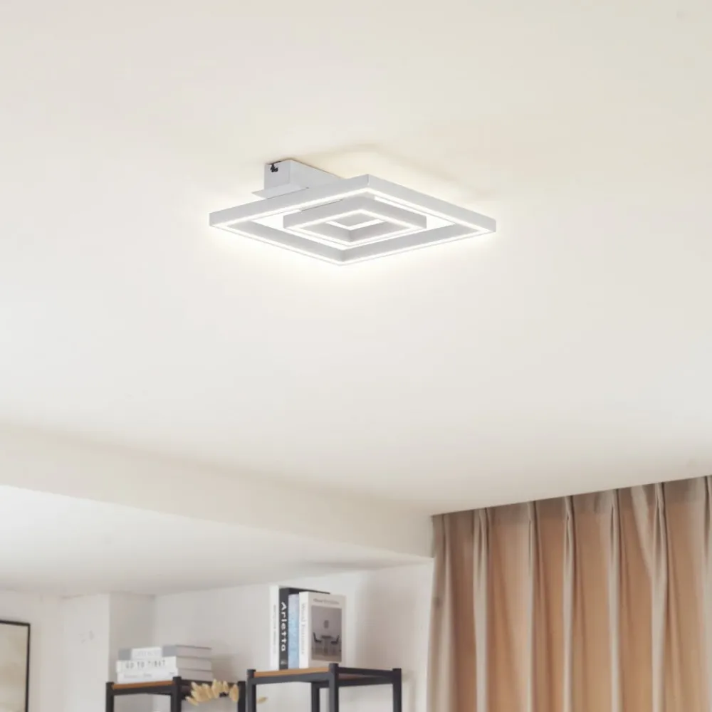 Lindby LED-taklampe Madamo, hvit, 30 cm, 3000K| Led-Innendørs