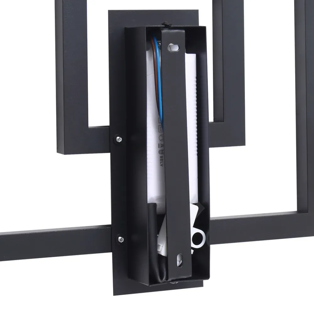 Lindby LED-taklampe Madamo, svart, 30 cm, 3000K, aluminium Hot