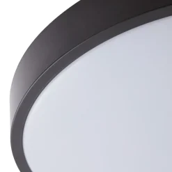 Lindby LED-taklampe Medon, Ø 38 cm, svart, IP44, metall Sale