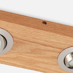 Lindby LED-taklampe Mikari, 30 cm, tre, svingbar| Design- Og Hotellbelysning|Led-Innendørs