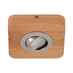 Lindby LED-taklampe Mikari, 14 cm, tre, svingbar| Design- Og Hotellbelysning|Led-Innendørs