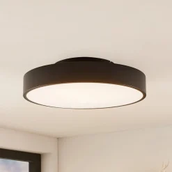 Lindby LED-taklampe Milada, svart, CCT, fjernkontroll| Design- Og Hotellbelysning|Led-Innendørs