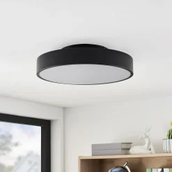 Lindby LED-taklampe Milada, svart, CCT, fjernkontroll| Design- Og Hotellbelysning|Led-Innendørs