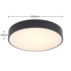Lindby LED-taklampe Milada, svart, CCT, fjernkontroll| Design- Og Hotellbelysning|Led-Innendørs