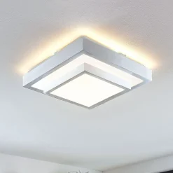 Lindby LED-taklampe Mirco, 32 cm, kantet, aluminium| Design- Og Hotellbelysning