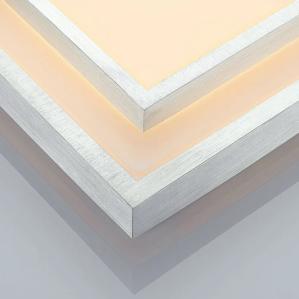 Lindby LED-taklampe Mirco, 32 cm, kantet, aluminium| Design- Og Hotellbelysning