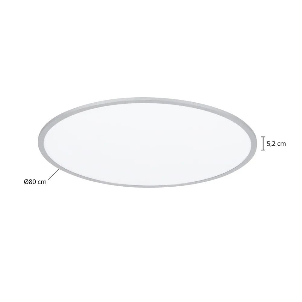 Lindby LED-taklampe Narima, CCT, Ø 80 cm, sølv Outlet