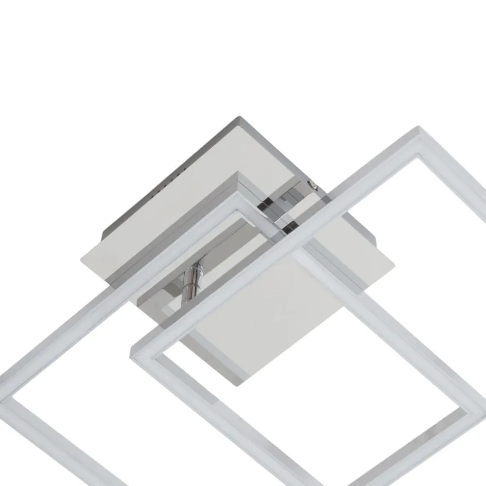 Lindby LED-taklampe Panja, 50 cm, kromfarget, jern| Design- Og Hotellbelysning|Led-Innendørs