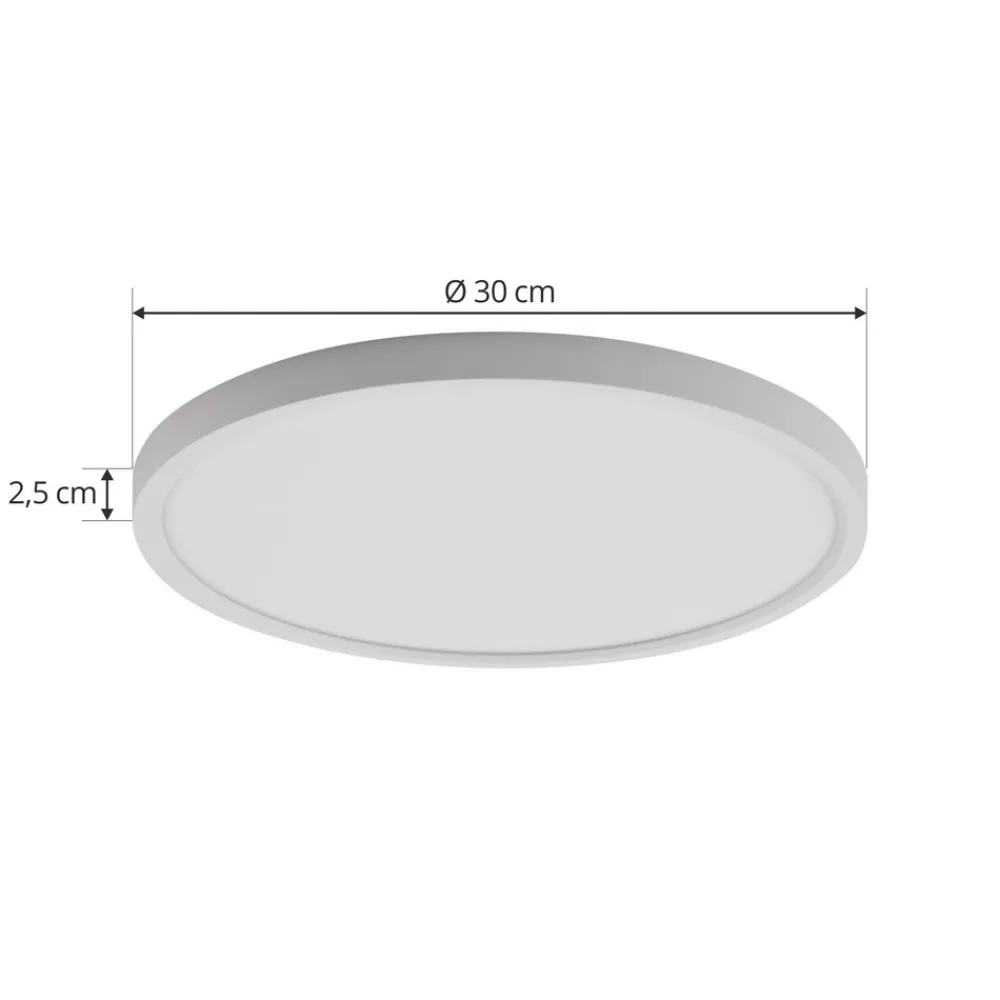 Lindby LED-taklampe Pravin, Ø 30 cm, CCT, hvit Discount