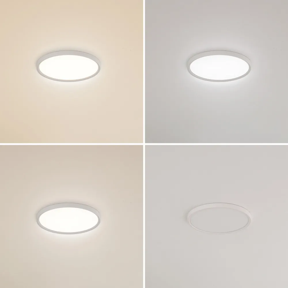 Lindby LED-taklampe Pravin, Ø 30 cm, CCT, hvit Discount