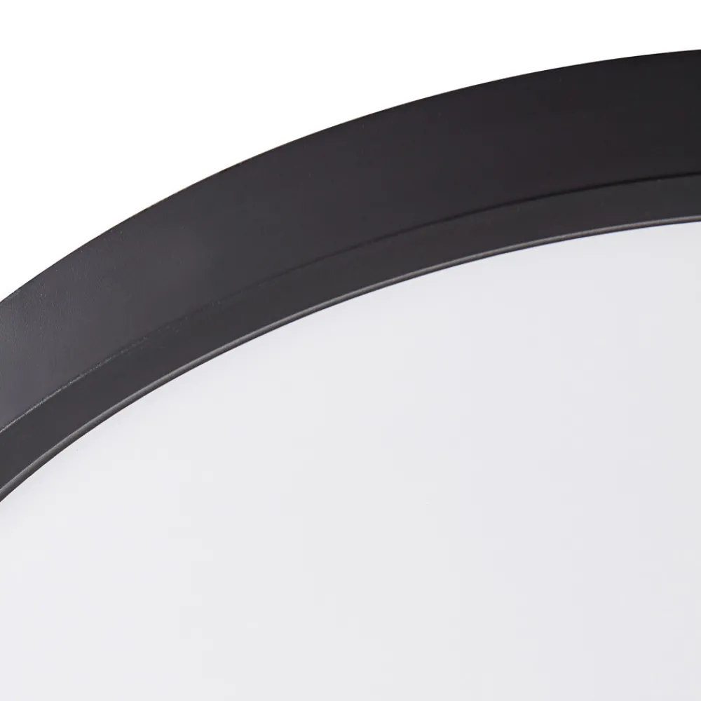 Lindby LED-taklampe Pravin, Ø 23 cm, 3000 K, svart Discount