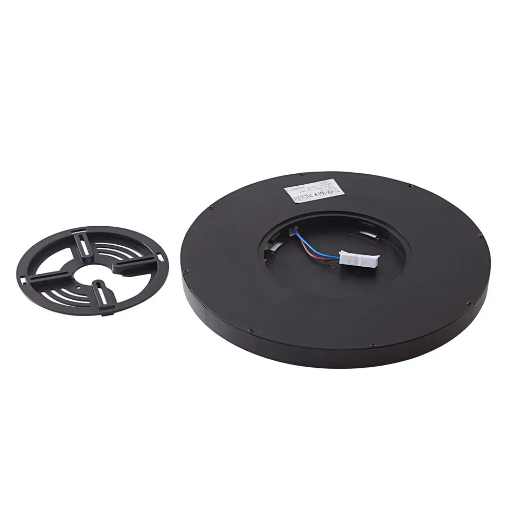 Lindby LED-taklampe Pravin, Ø 23 cm, 3000 K, svart Discount