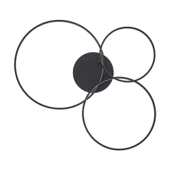 Lindby LED-taklampe Rayk, svart, metall, 77 cm, dimbar Clearance