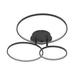 Lindby LED-taklampe Rayk, svart, metall, 77 cm, dimbar Clearance