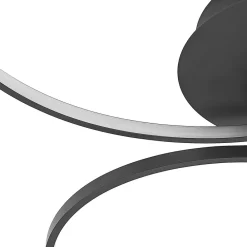 Lindby LED-taklampe Rayk, svart, metall, 77 cm, dimbar Clearance