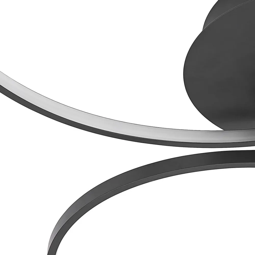 Lindby LED-taklampe Rayk, svart, metall, 77 cm, dimbar Clearance